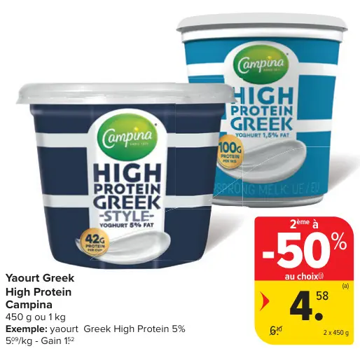 Offre: Yaourt Greek High Protein