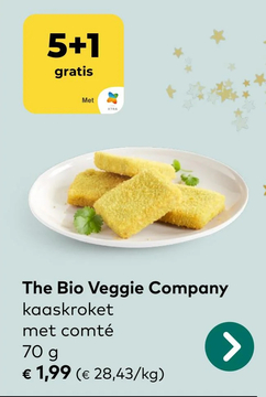 Aanbieding: The Bio Veggie Company kaaskroket met comté