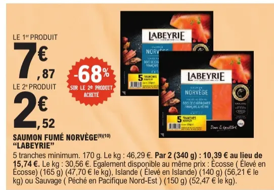 Offre: Saumon fumé norvège