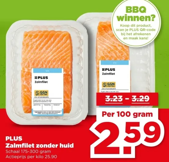 Aanbieding: Zalmfilet zonder huid