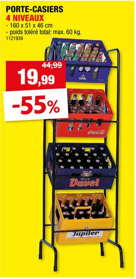 Offre: Porte-caisses modèle solide 160x51x46 cm