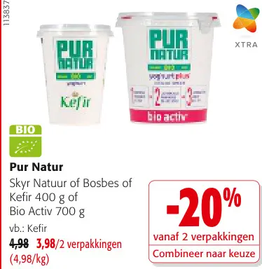 Promotie: Skyr Natuur of Bosbes of Kefir of Bio Activ