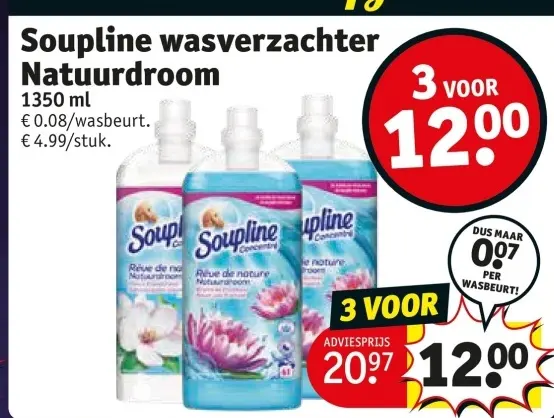 Aanbieding: Soupline wasverzachter Natuurdroom