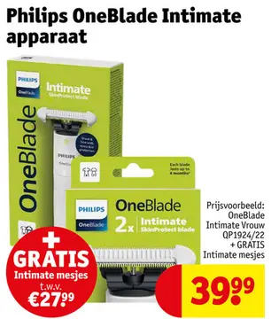 Aanbieding: Philips OneBlade Intimate apparaat