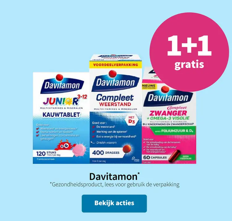 Promotie: Davitamon Compleet Weerstand, Junior Kauwtablet
