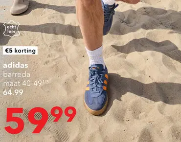 Aanbieding: Adidas Barreda heren sneakers blauw oranje