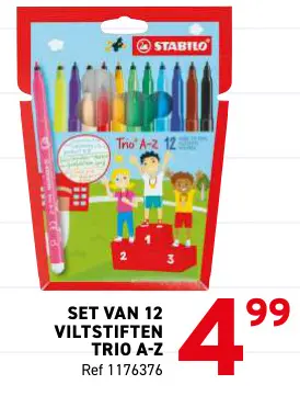 Promotie: Viltstiften trio a-z