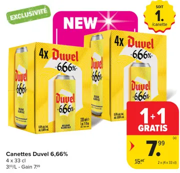 Offre: Canettes Duvel