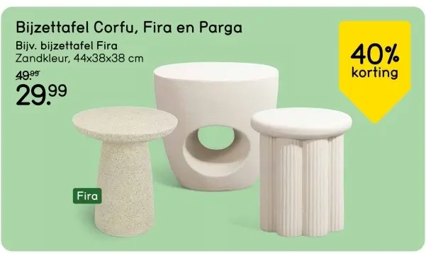 Aanbieding: Bijzettafel Corfu, Fira en Parga