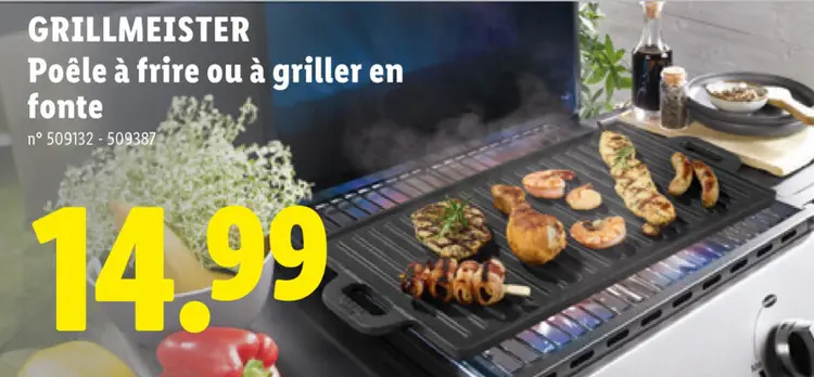 Offre: Poêle à frire ou à griller en fonte