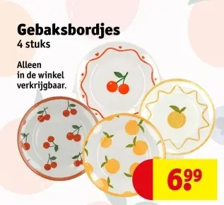 Aanbieding: Gebaksbordjes