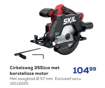 Promotie: Cirkelzaag 3551ca met borstelloze motor