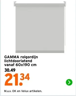 Aanbieding: Rolgordijn lichtdoorlatend