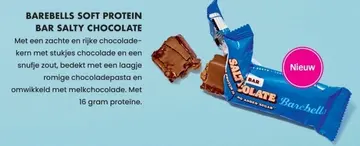 Aanbieding: Barebells soft protein bar salty chocolate
