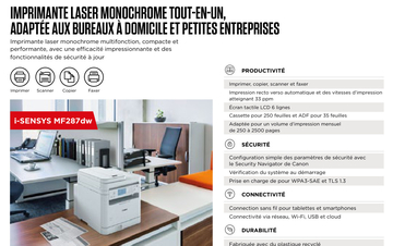 Offre: i-SENSYS MF287dw