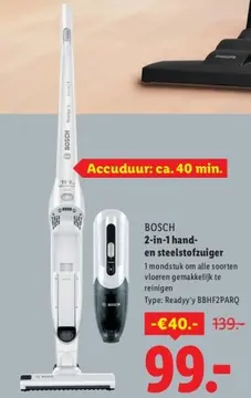 Aanbieding: 2-in-1 hand- en steelstofzuiger
