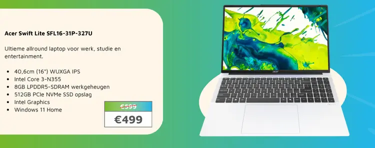 Aanbieding: Acer Swift Lite SFL16-31P-327U