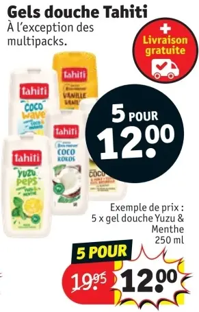 Offre: Gels douche