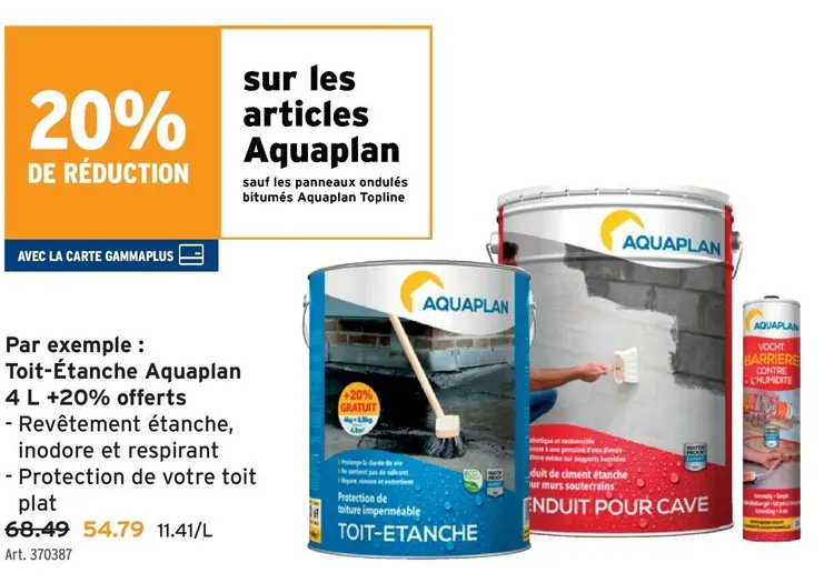 Offre: Toit-Étanche Aquaplan