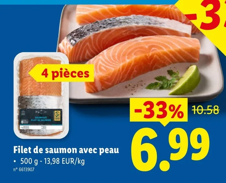 Offre: Filet de saumon avec peau