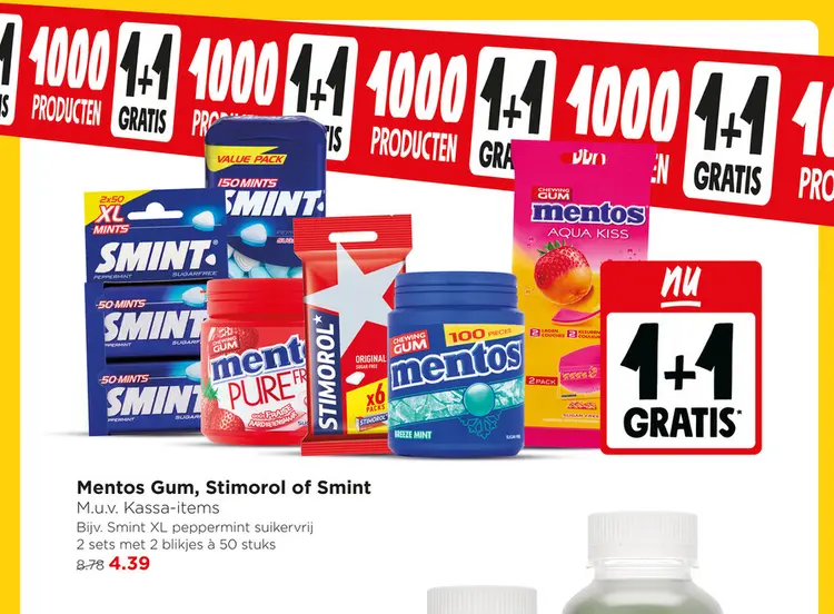 Aanbieding: Mentos Gum, Stimorol of Smint
