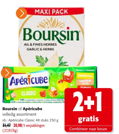 Promotie: Boursin  of Apéricube