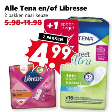 Aanbieding: Alle Tena en/of Libresse