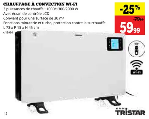 Offre: Chauffage à convection wi-fi