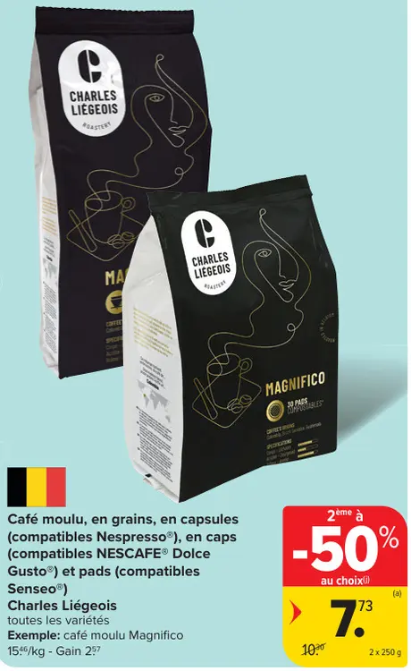 Offre: Café moulu, en grains, en capsules 