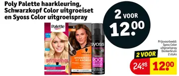 Aanbieding: Poly Palette haarkleuring, Schwarzkopf Color uitgroeiset en Syoss Color uitgroeispray
