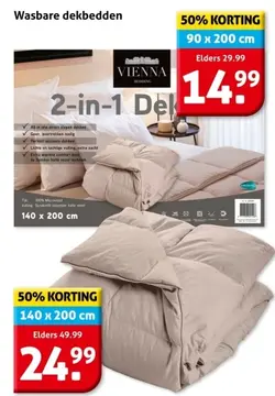 Aanbieding: Wasbare dekbedden 2-in-1 Dek
