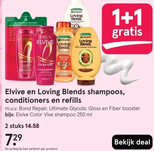 Aanbieding: Elvive en Loving Blends shampoos, conditioners en Refills