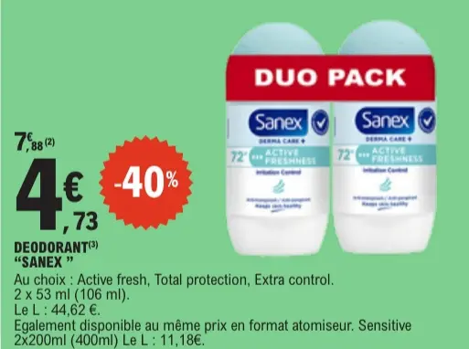 Promotie: Deodorant Sanex