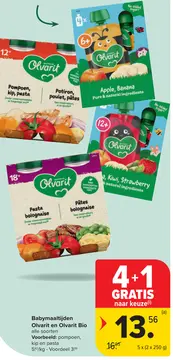 Aanbieding: Babymaaltijden Olvarit en Olvarit Bio