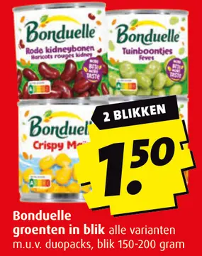 Aanbieding: Bonduelle groenten in blik