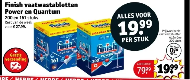 Aanbieding: Vaatwastabletten Power en Quantum