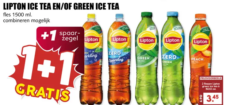 Aanbieding: Lipton Ice Tea en/of Green Ice Tea