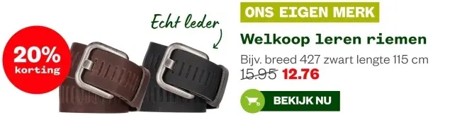 Aanbieding: leren riemen