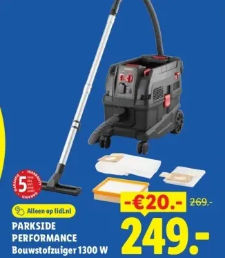 Aanbieding: Bouwstofzuiger 1300 W