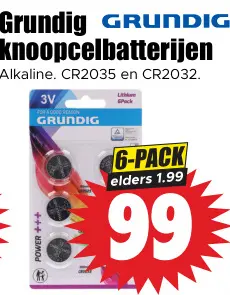 Aanbieding: Grundig knoopcelbatterijen