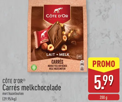 Promotie: Carrés melkchocolade
