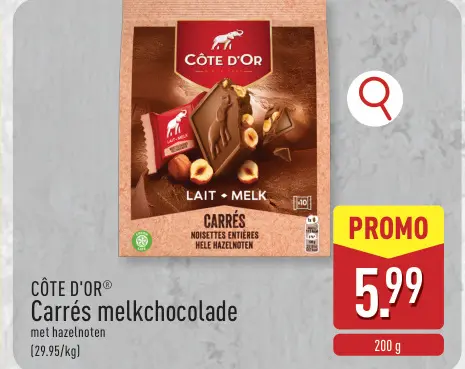 Promotie: Carrés melkchocolade