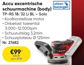 Aanbieding: Accu excentrische schuurmachine (body)