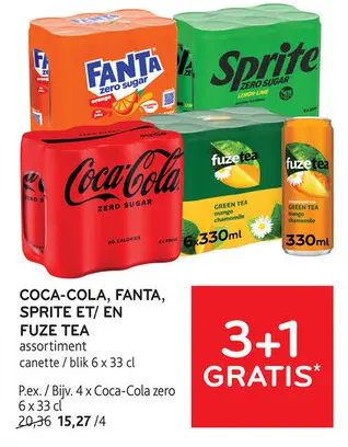 Offre: Coca-cola, Fanta, Sprite et/ en Fuze Tea