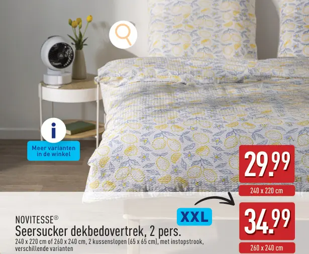 Promotie: Seersucker dekbedovertrek, 2 pers.