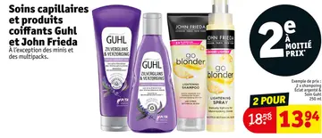 Offre: Soins capillaires et produits coiffants Guhl et John Frieda