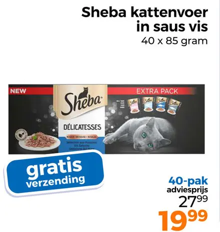Aanbieding: Sheba kattenvoer in saus vis