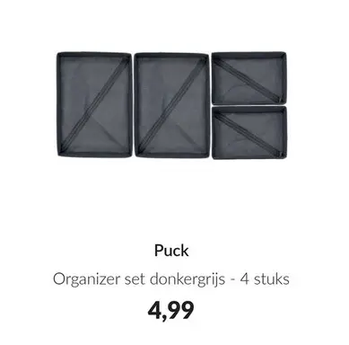 Aanbieding: Organizer set donkergrijs