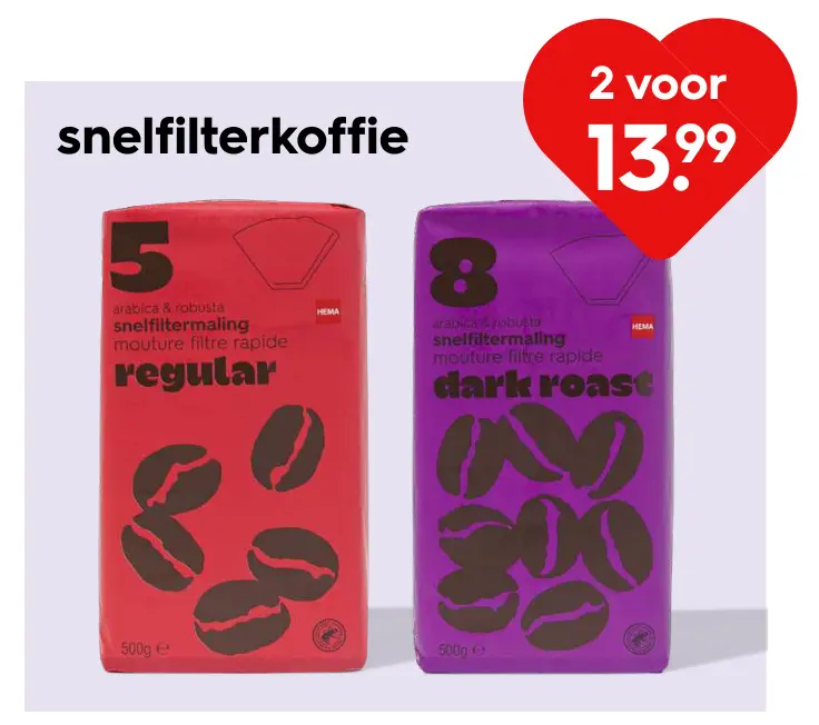 Promotie: Snelfilterkoffie