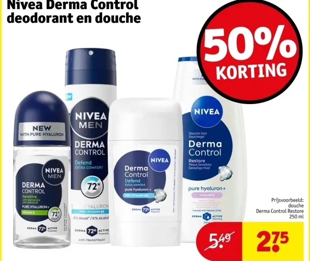 Aanbieding: Derma Control deodorant en douche